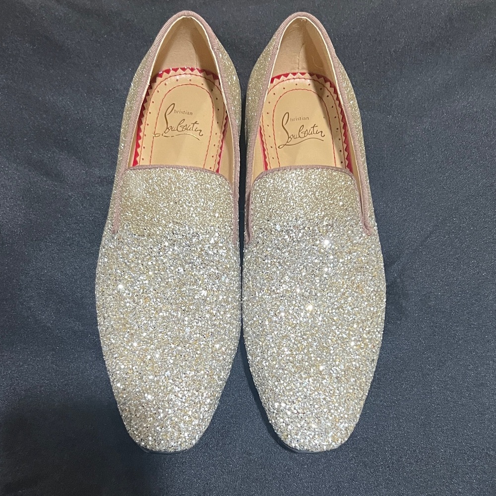 Christian Louboutin Sparkling Loafers - Gold, unisex, BRAND NEW. EU SIZE 38 - Picture 4 of 12